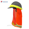 Hi-vis Safety Hard Hat Neck Shade Sun Shield, Visibilidad de alta visibilidad Raya Construcción Casco de seguridad Shade